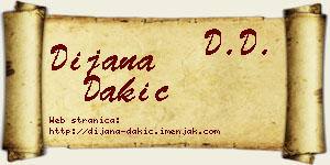 Dijana Dakić vizit kartica